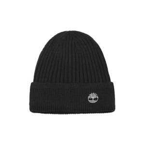 SOLID RIB BEANIE BLACK  ONE SIZE