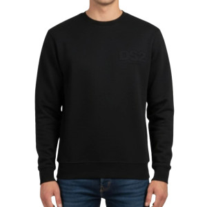 FELPA GIROCOLLO 100% COTONE XS NERO